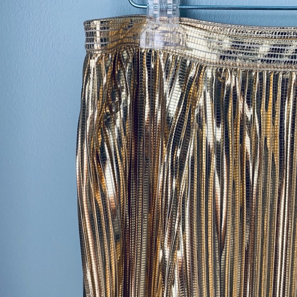 anthropologie Maeve gold eclat midi skirt 12 - Picture 3 of 5